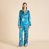 Olivia Von Halle Lila Periwinkle Blue Jewel Pajamas In Blue