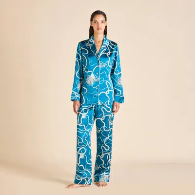 Olivia Von Halle Lila Periwinkle Blue Jewel Pajamas