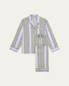 OLIVIA VON HALLE LILA PRINTED SILK SATIN PAJAMA SET