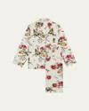 Olivia Von Halle Lila Printed Silk Satin Pajama Set In Maugham