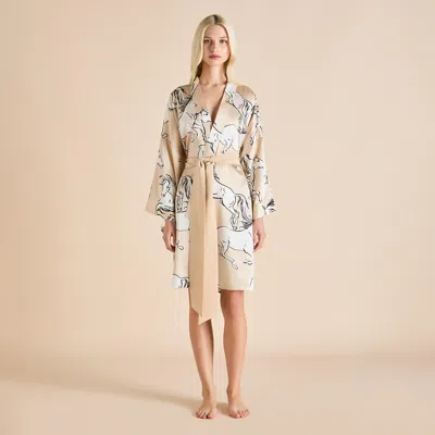 Olivia Von Halle Mimi Clementine Caramel Horse Robe