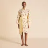 Olivia Von Halle Mimi Junonia Yellow Seashell Robe