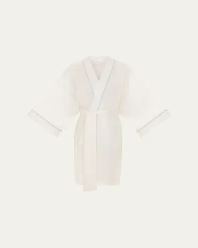 Olivia Von Halle Mimi Kimono-sleeve Silk Satin Robe In Multi