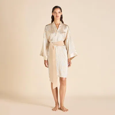 Olivia Von Halle Mimi Pearl Pink Jewel Robe