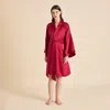Olivia Von Halle Mimi Russet Red Robe In Red