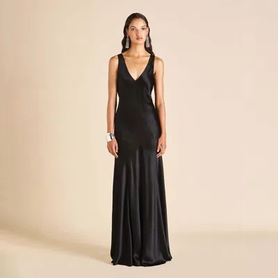Olivia Von Halle Paloma Jet Black Dress