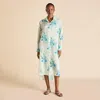 Olivia Von Halle Phoebe Samphire Ivory Floral Shirt Dress