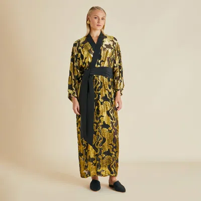 Olivia Von Halle Queenie Noble Gold Lion Robe