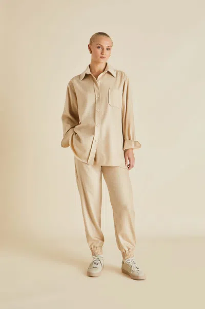 Olivia Von Halle Radziwill Muscat Beige Tracksuit