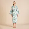 Olivia Von Halle Sabine Caldwell Ivory Floral Robe In Ivory