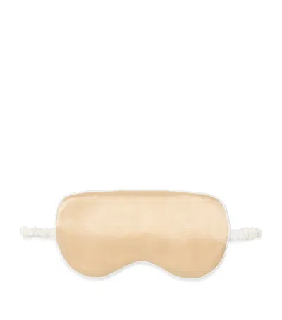 Olivia Von Halle Silk Audrey Eye Mask In Neutral