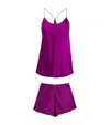 Olivia Von Halle Silk Bella Pyjama Set In Purple