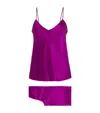Olivia Von Halle Silk Bliss Pyjama Set In Purple