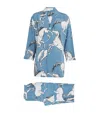 Olivia Von Halle Silk Casablanca Cordelia Pyjamas In Blue