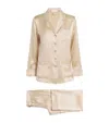 Olivia Von Halle Silk Coco Pyjama Set In Beige