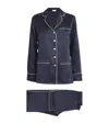 Olivia Von Halle Silk Coco Pyjama Set In Navy
