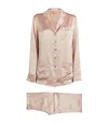 Olivia Von Halle Silk Coco Pyjama Set In Pink