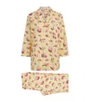 Olivia Von Halle Silk-cotton Casablanca Helios Pyjama Set In White