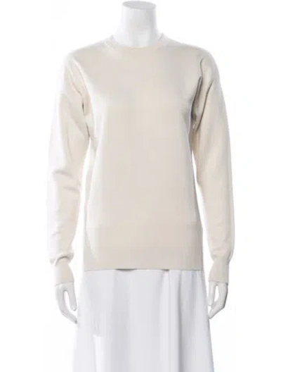 Pre-owned Olivia Von Halle Silk Crew Neck Sweatshirt In Neutral