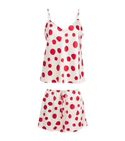 Olivia Von Halle Silk Elle Pyjama Set In White