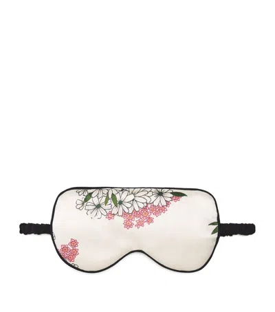 Olivia Von Halle Silk Floral Audrey Sleep Mask In Multi