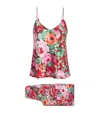 Olivia Von Halle Silk Floral Bliss Pyjama Set In Pink