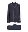 Olivia Von Halle Silk Laurent Pyjama Set In Navy
