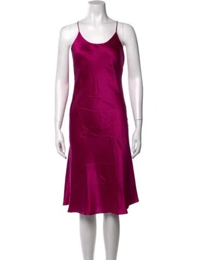 Pre-owned Olivia Von Halle Silk Midi Length Dress In Pink