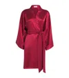 Olivia Von Halle Silk Mimi Robe In Red