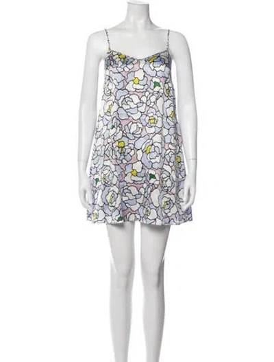 Pre-owned Olivia Von Halle Silk Mini Dress In Black
