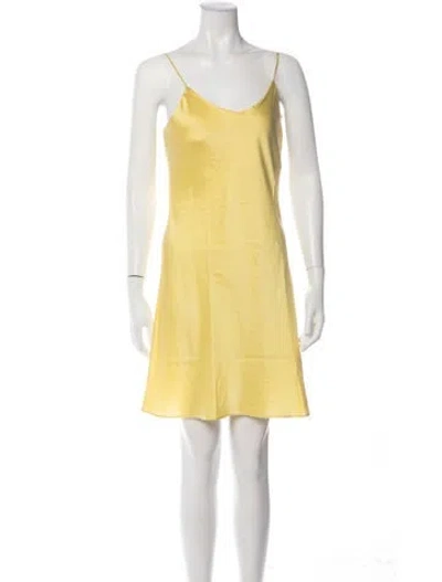 Pre-owned Olivia Von Halle Silk Mini Dress W/ Tags In Green