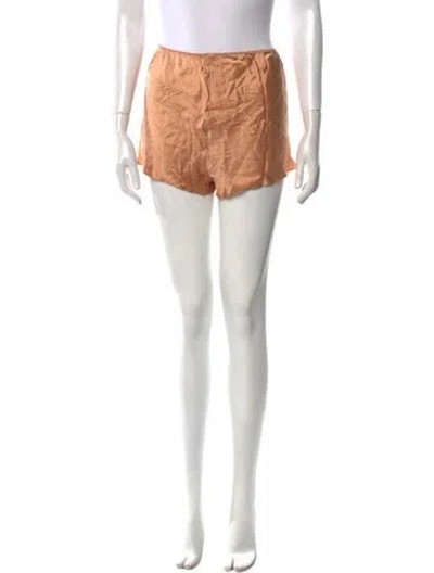 Pre-owned Olivia Von Halle Silk Mini Shorts In Pink
