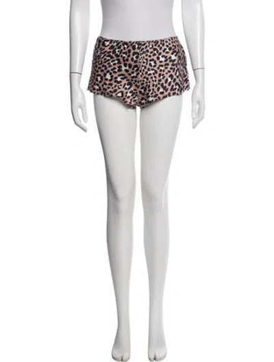 Pre-owned Olivia Von Halle Silk Mini Shorts In White