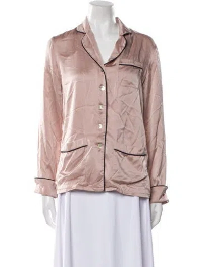 Pre-owned Olivia Von Halle Silk Pajamas In Neutral