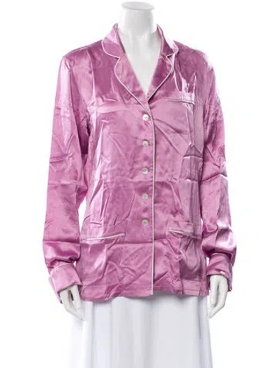 Pre-owned Olivia Von Halle Silk Pajamas In Purple