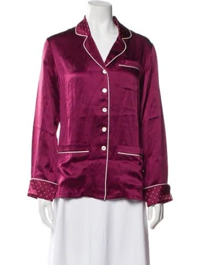 Pre-owned Olivia Von Halle Silk Pajamas W/ Tags In Pink