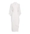 Olivia Von Halle Silk Queenie Long Robe In White