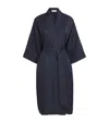 Olivia Von Halle Silk Sabine Long Robe In Navy