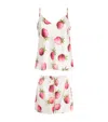 Olivia Von Halle Elle Blythe Ivory Strawberry Camisole Set