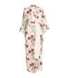 Olivia Von Halle Queenie Belted Floral-print Silk-satin Robe