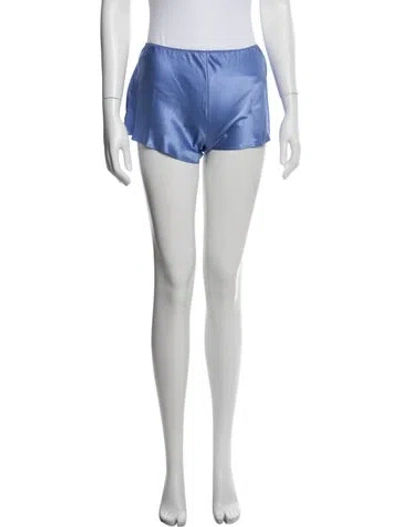 Pre-owned Olivia Von Halle Silk Short Set In Blue