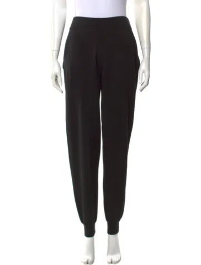 Pre-owned Olivia Von Halle Silk Skinny Leg Pants In Black