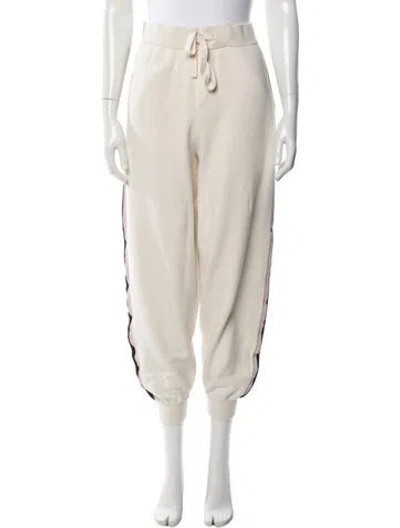 Pre-owned Olivia Von Halle Silk Skinny Leg Pants In Neutral