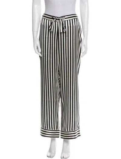 Pre-owned Olivia Von Halle Silk Striped Pajamas