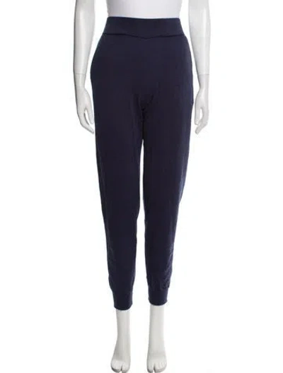 Pre-owned Olivia Von Halle Silk Sweatpants In Blue