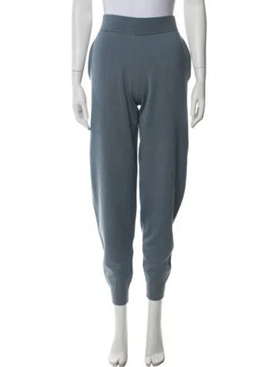Pre-owned Olivia Von Halle Silk Sweatpants In Blue