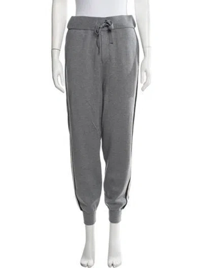 Pre-owned Olivia Von Halle Silk Sweatpants In Grey