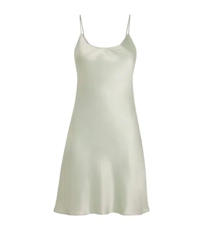 Olivia Von Halle Silk Venus Slip Nightdress In White