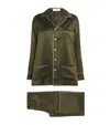 Olivia Von Halle Silk Yves Pyjama Set In Green