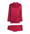 Olivia Von Halle Yves Silk-satin Pajama Set In Red